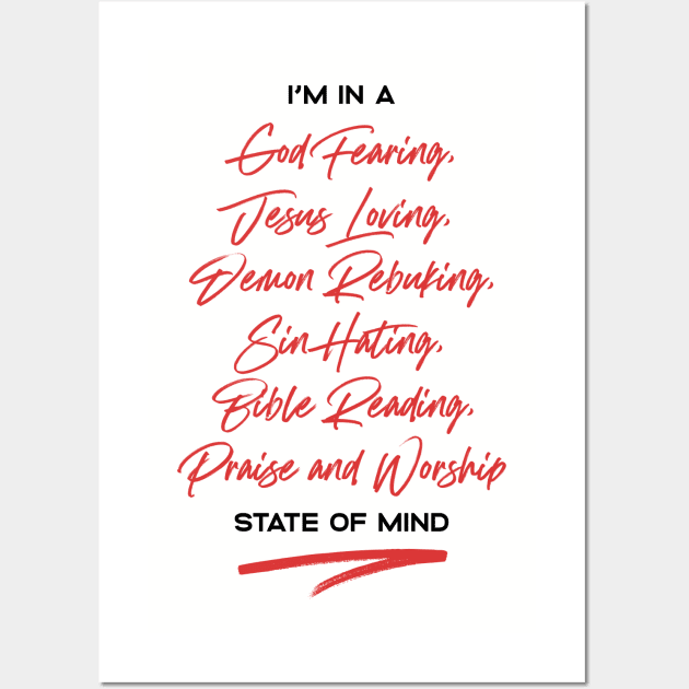 Christian State of Mind Wall Art by CalledandChosenApparel